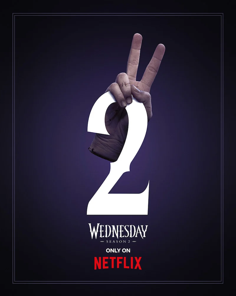 Thing key art from Wednesday Season 2 featuring Victor Dorobantu
